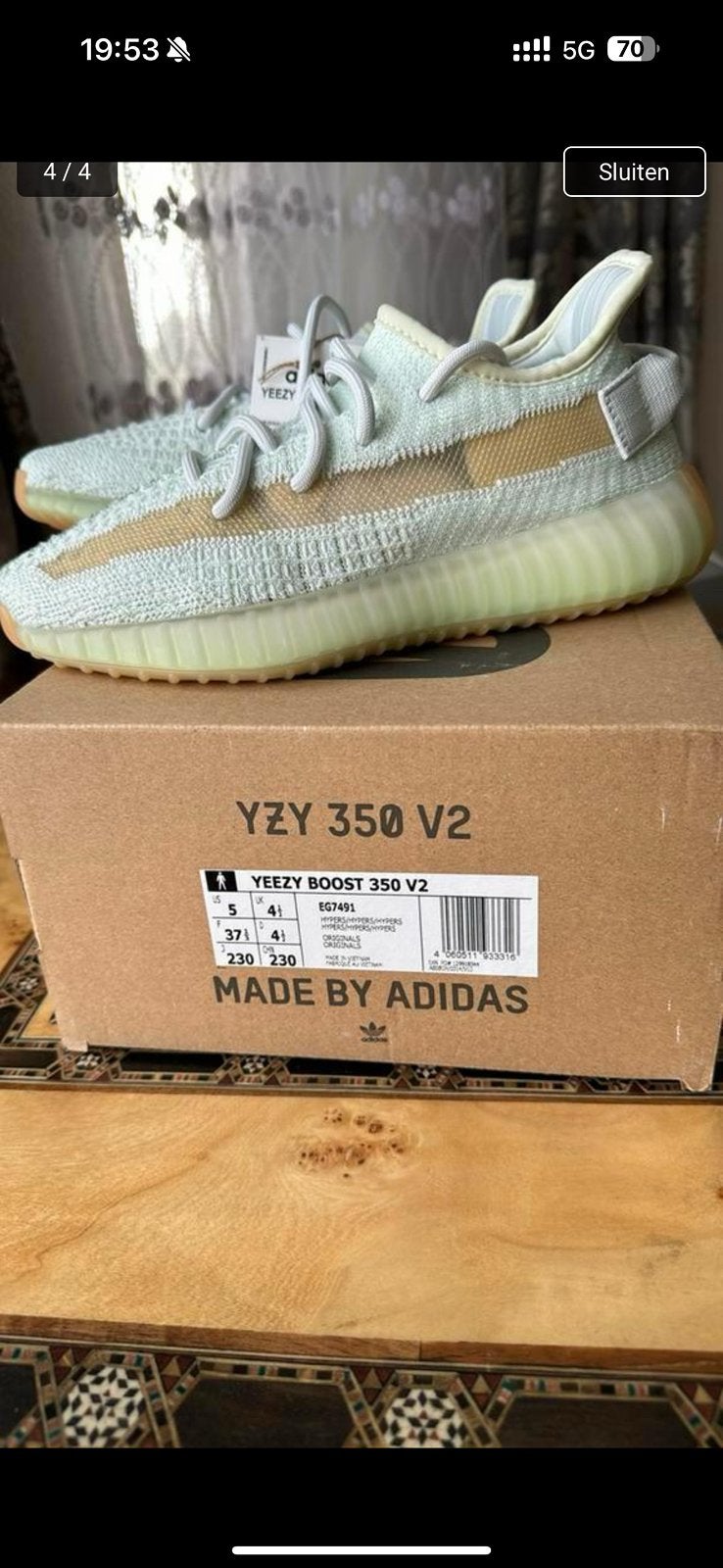 Yeezy hyperspace ‘37’, Kleding | Heren, Schoenen, Overige kleuren, Nieuw, Ophalen of Verzenden, Sneakers