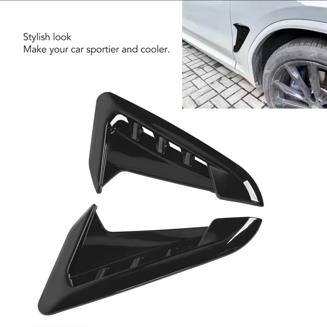 BMW Stickers zijdelingse ventilatieopeningen Glanszwart, Particulier, Achat, X3