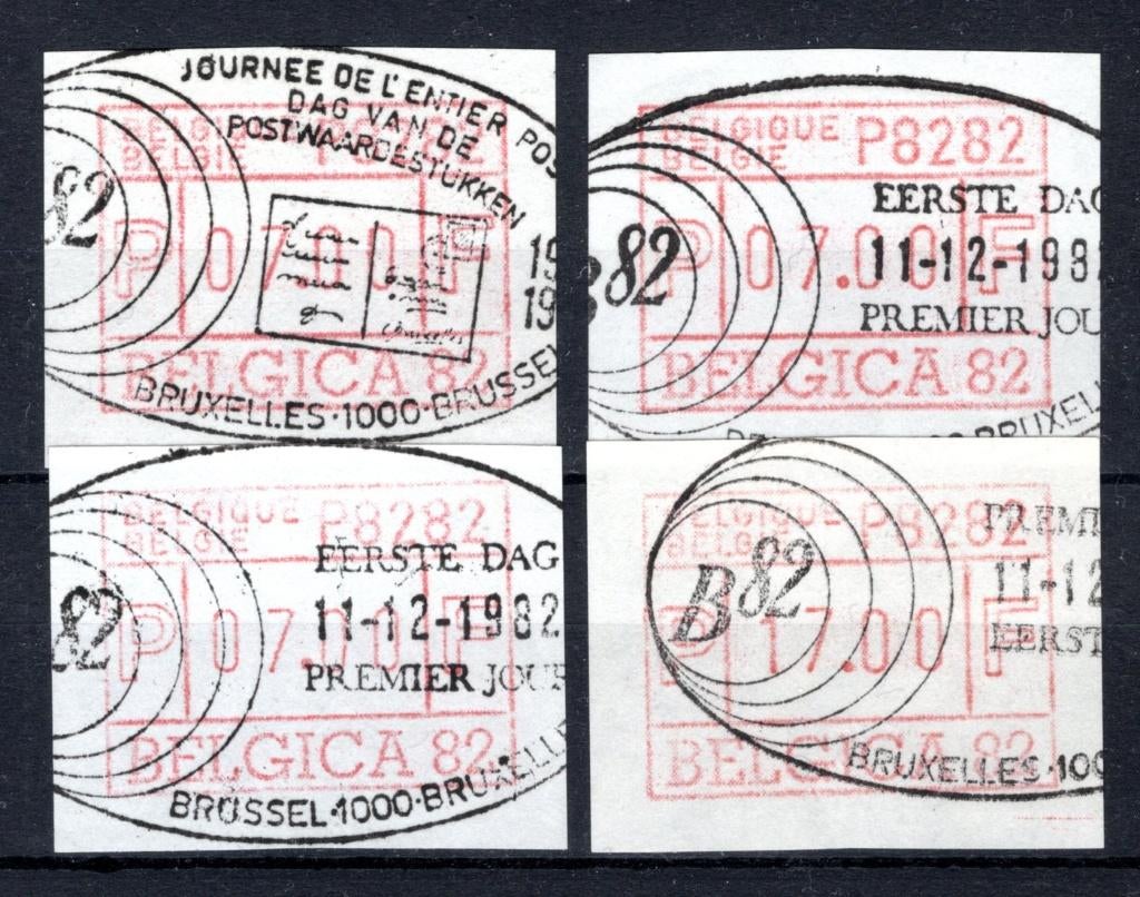 ATM 6A FDC 1982 - Belgica 82, Postzegels en Munten, Postzegels | Europa | België, Ophalen of Verzenden, Gestempeld, 1e dag stempel