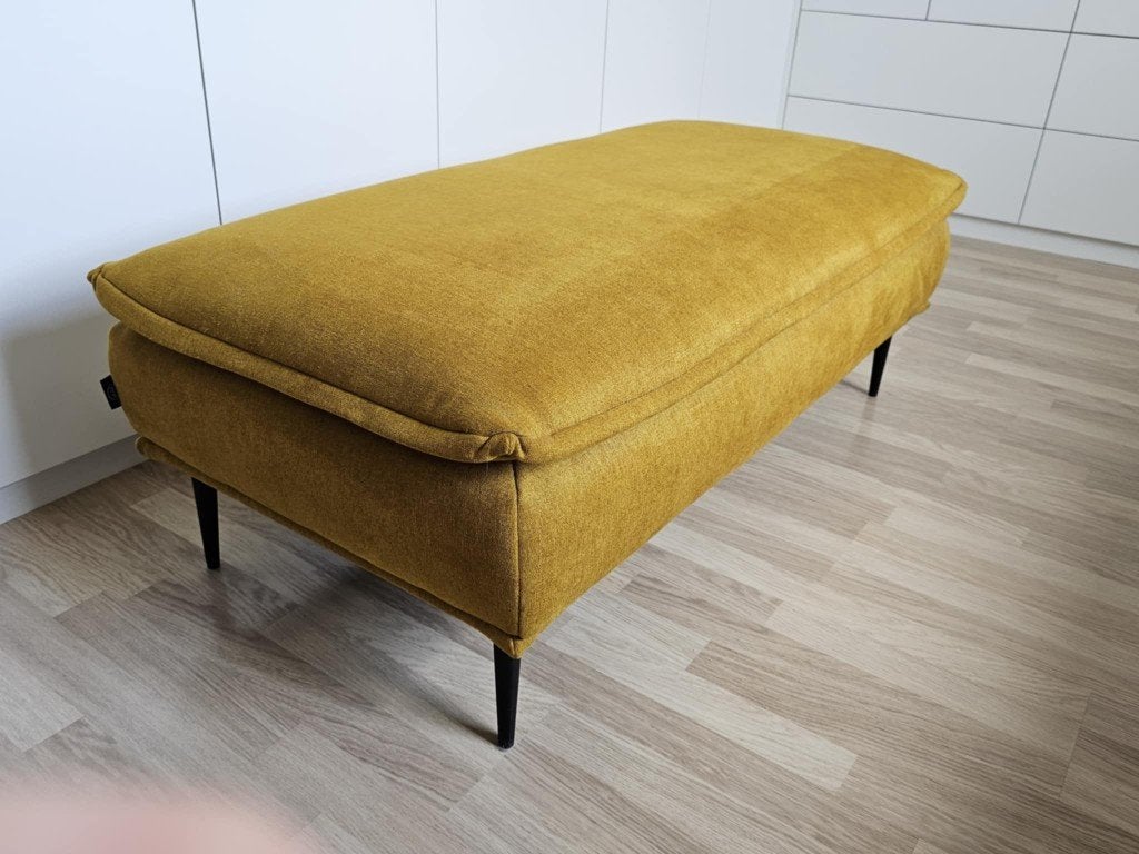 Repose pied marque  H&H jaune ocre, Enlèvement, Esign moderne en tissu, 50 à 75 cm, Rectangulaire