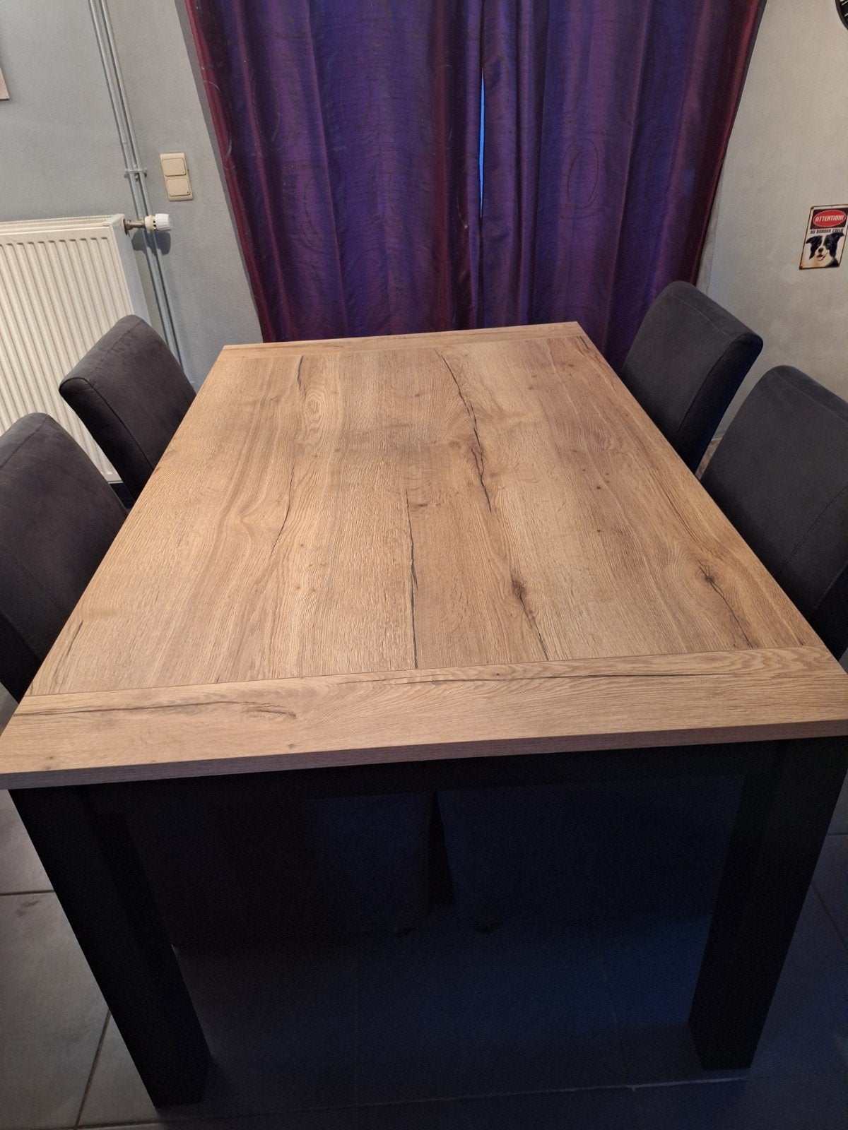 Table style industriel, 150 à 200 cm, Cinq personnes ou plus, Comme neuf, Enlèvement