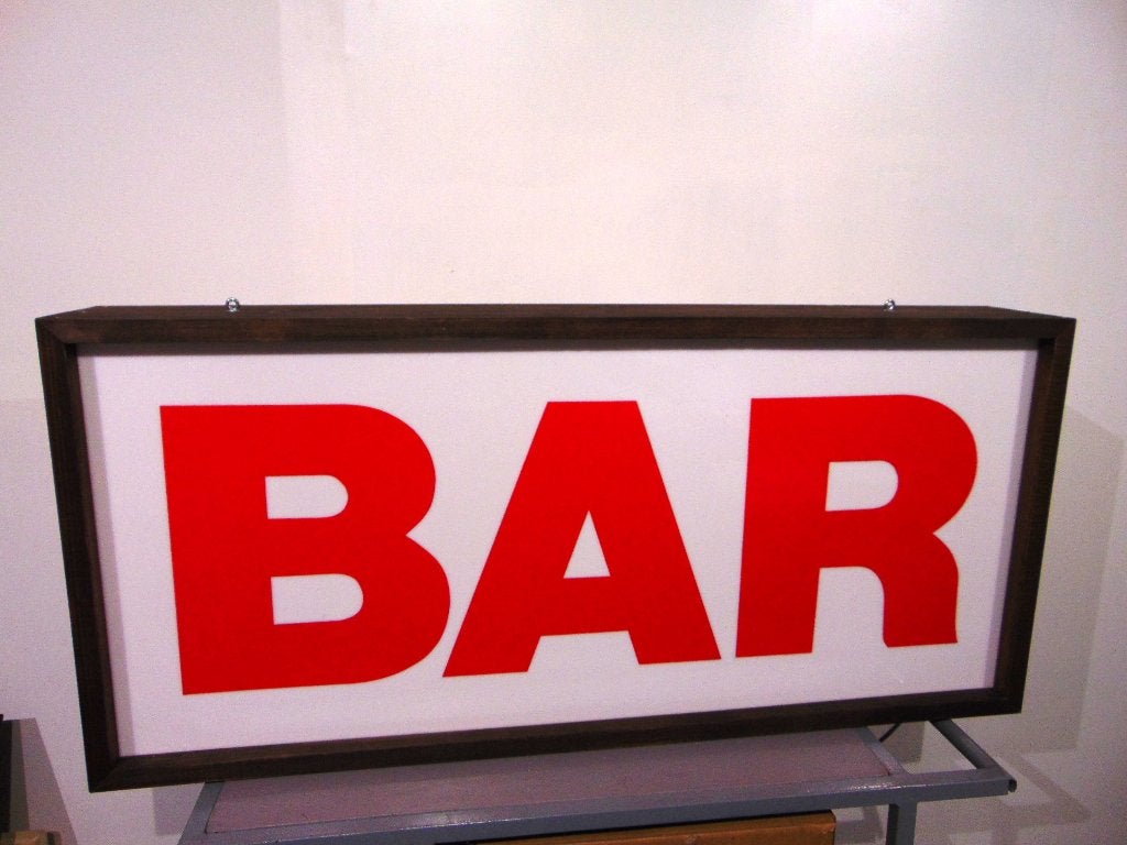 BAR - lightbox - lichtreclame, Ophalen, Zo goed als nieuw, Lichtbak of (neon) lamp
