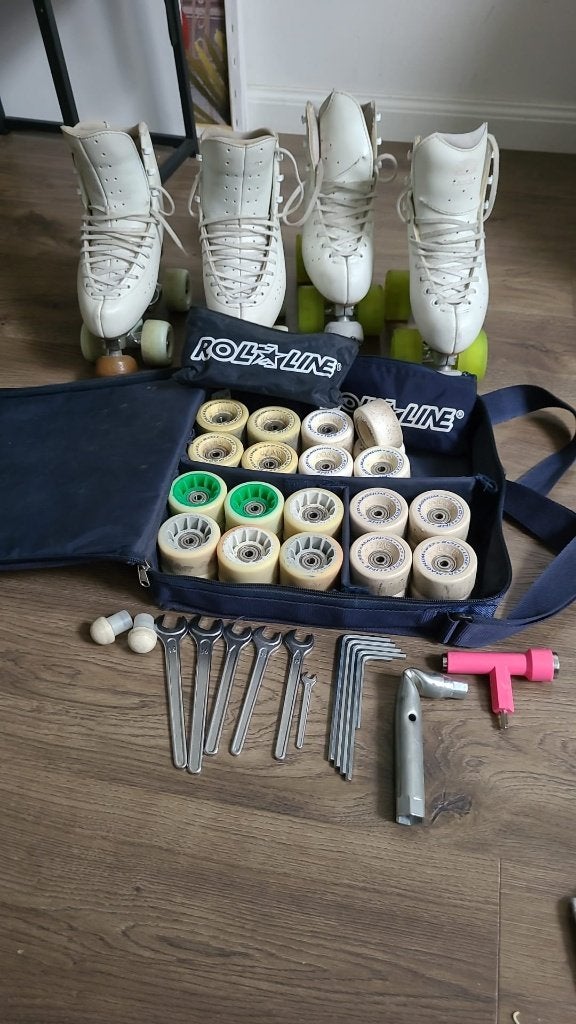 Edea kunstschaatsen set (Ritmo + versterkt) Roll-Line, Sport en Fitness, Klapschaats, Gebruikt, Kunstschaatsen, Ophalen