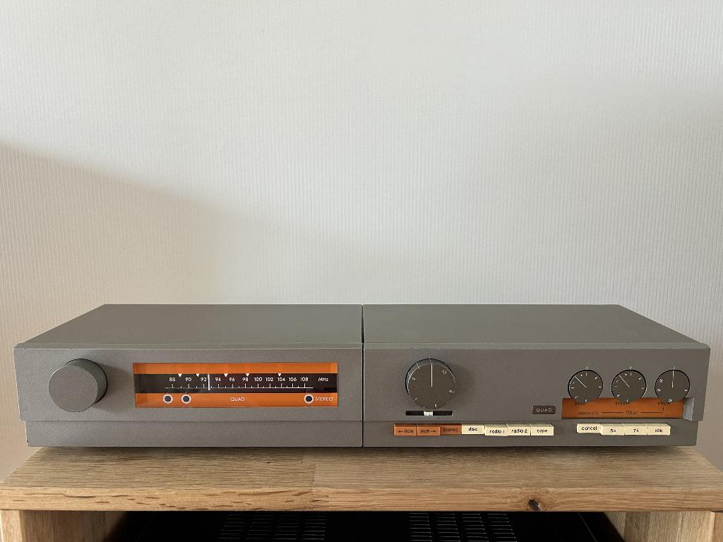 Quad 405 amplifier, Quad 33 preamplifier & Quad FM 3 Tuner, Enlèvement, Reconditionné, Autres marques