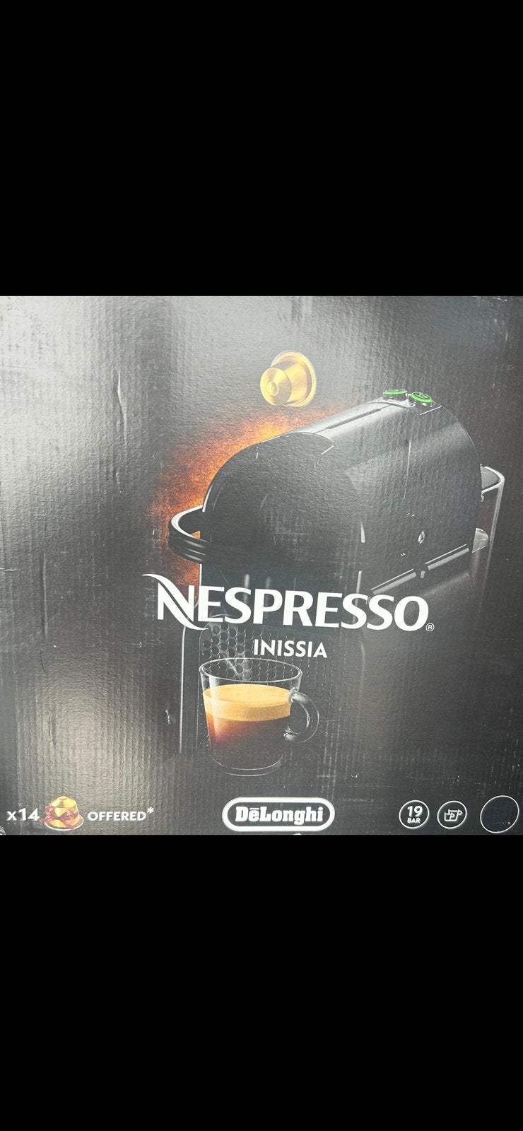 Nespresso Inissia, Electroménager, Neuf, Machine à espresso, Réservoir d'eau amovible, Enlèvement