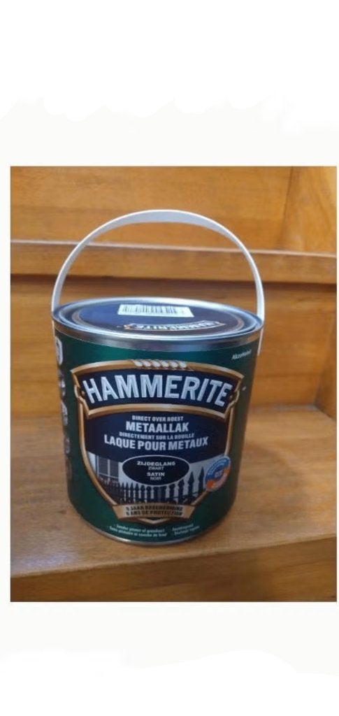 Direct op roesta Hammerite metaallak 2.5l 2w1 DUALTECH, Ophalen, Zwart, Nieuw, Lak