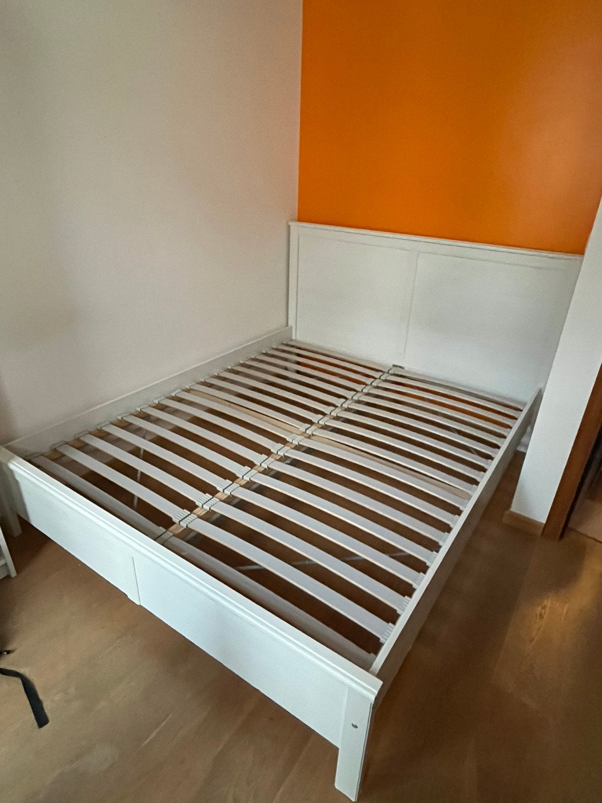 Cadre de lit 160x200 queen size avec lattes IKEA, Queen size, Comme neuf, Enlèvement, 200 cm