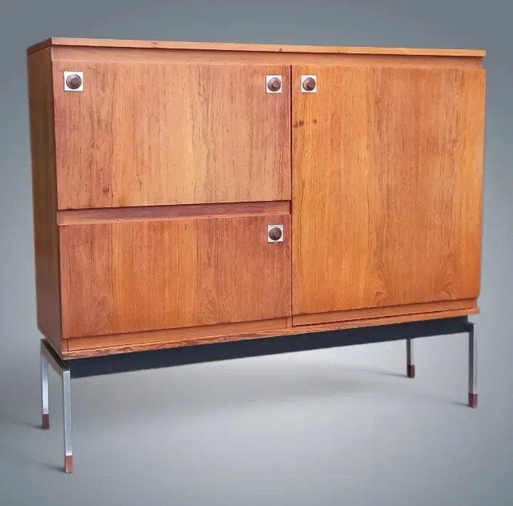 Dressoir Vintage Highboard Bar Alfred Hendrickx 1960's, Ophalen