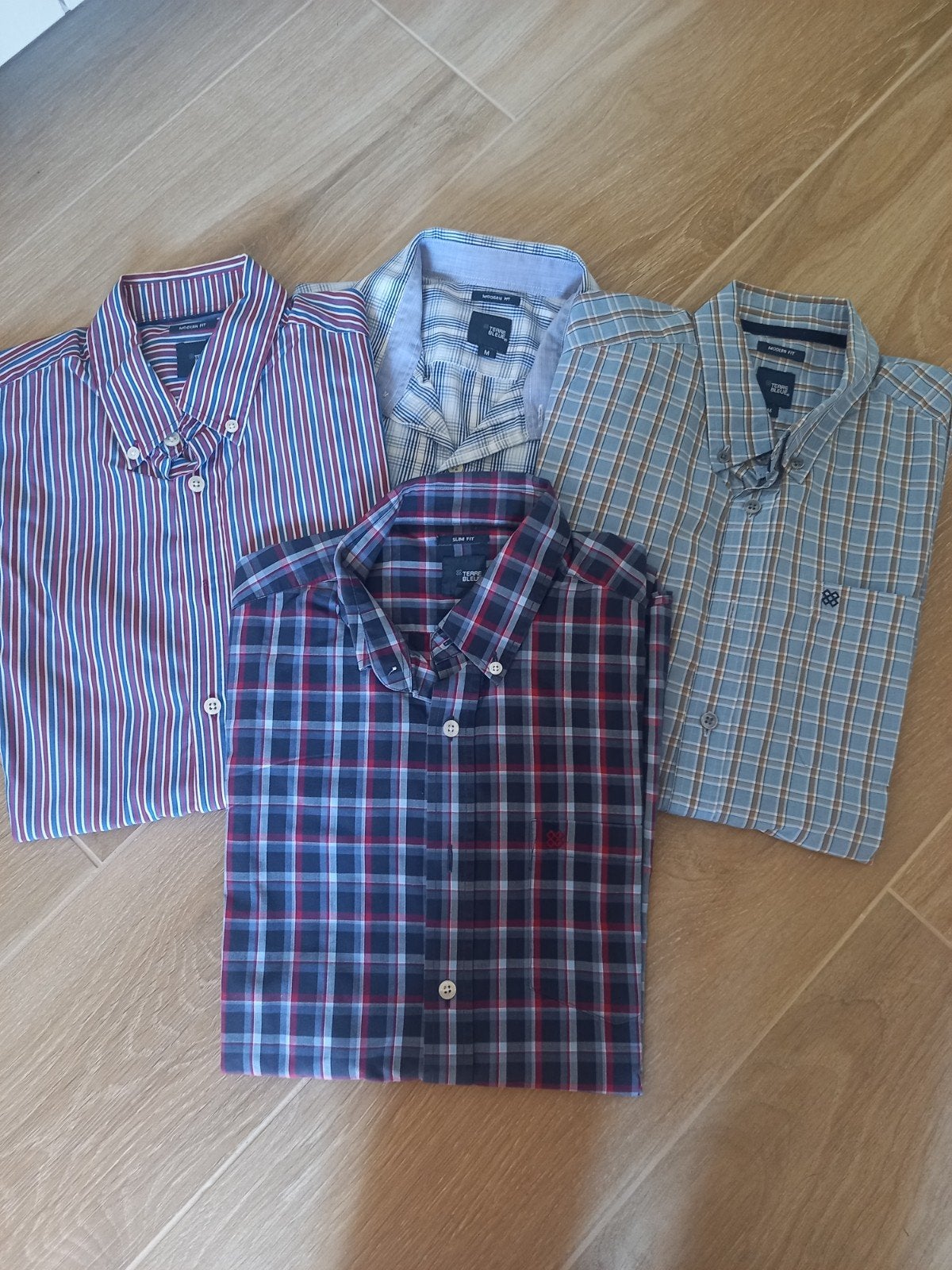 4 hemden katoen lange mouw terre bleue, Kleding | Heren, Ophalen