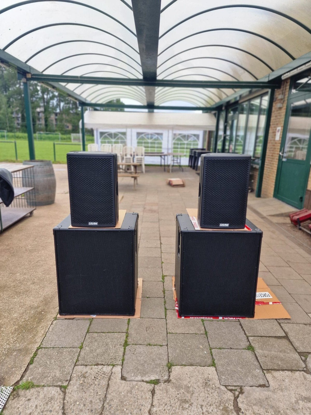 Eaw sb250 en eaw jf290z set, Audio, Tv en Foto, Luidsprekerboxen, Speakerset, Zo goed als nieuw, Basreflex, Ophalen