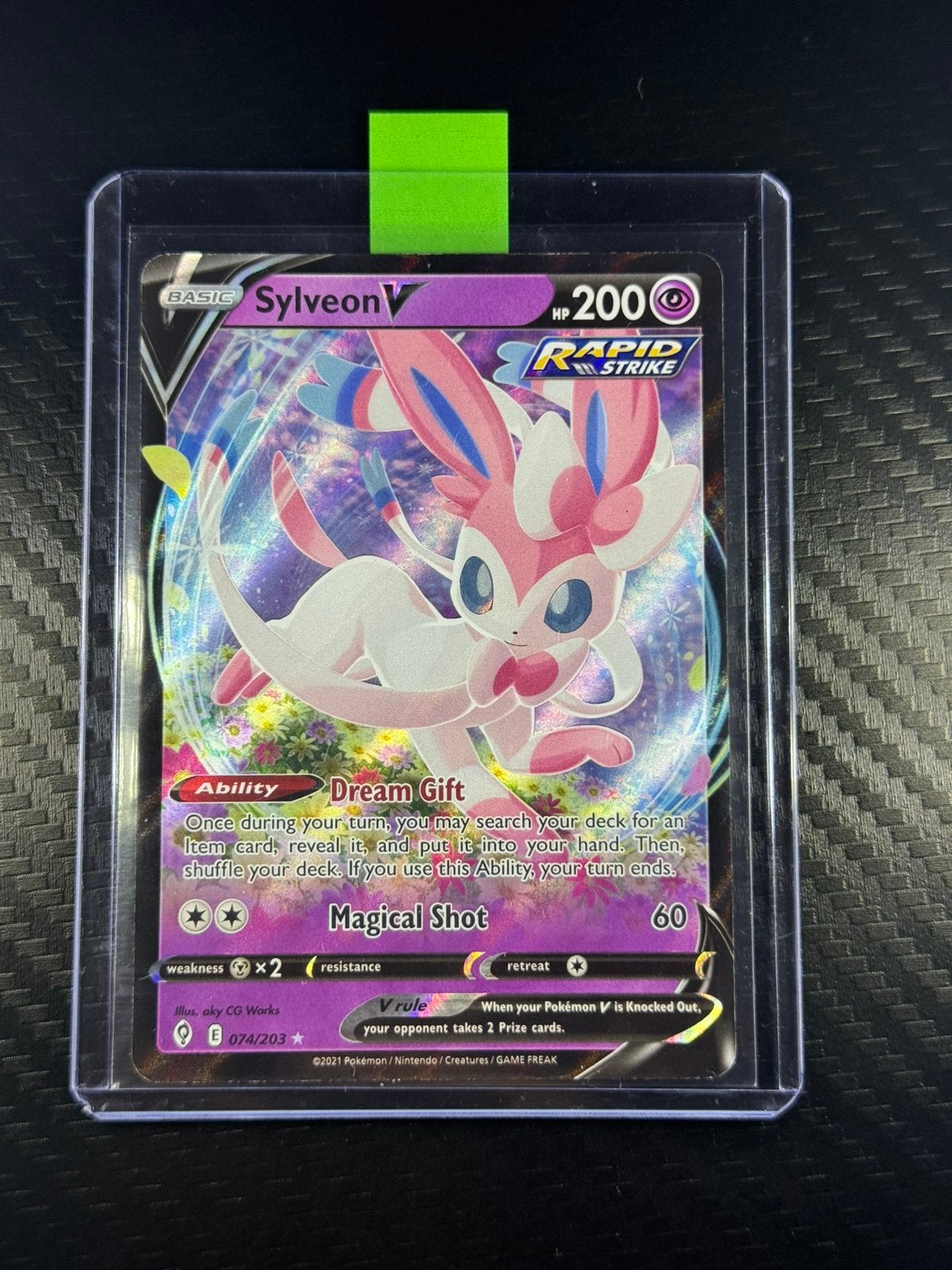 Sylveon V | Holo | Très rare | 2021 | #074 /203, Envoi, Comme neuf, Cartes en vrac
