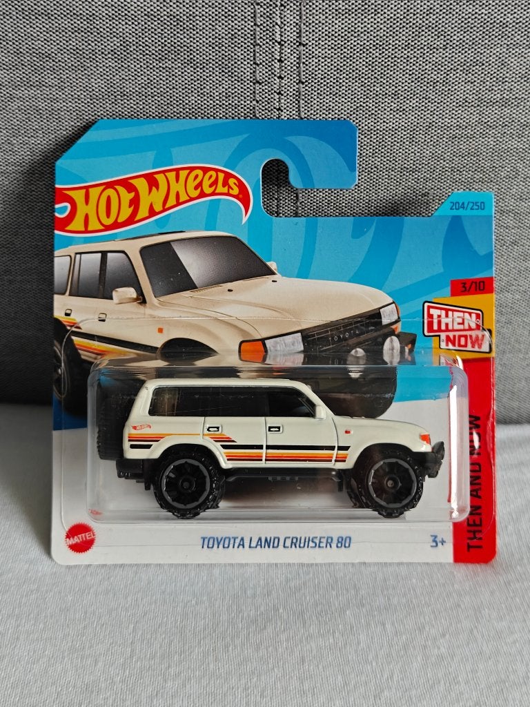 Hot Wheels Toyota Land Cruiser 80 Wit Then and Now 2023, Ophalen of Verzenden, Nieuw, Auto