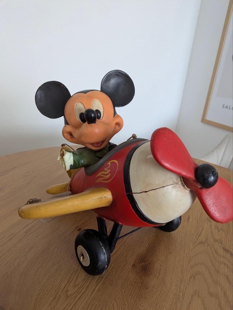 Mickey mouse Vintage vliegtuig - Disney collectible, Ophalen, Mickey Mouse