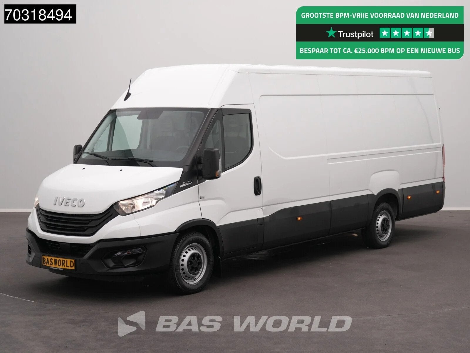Iveco Daily 35S16 Automaat L3H2 160PK 3,5t Trekgewicht Airco, Auto's, Bestelwagens en Lichte vracht, Automaat, Stof, Gebruikt