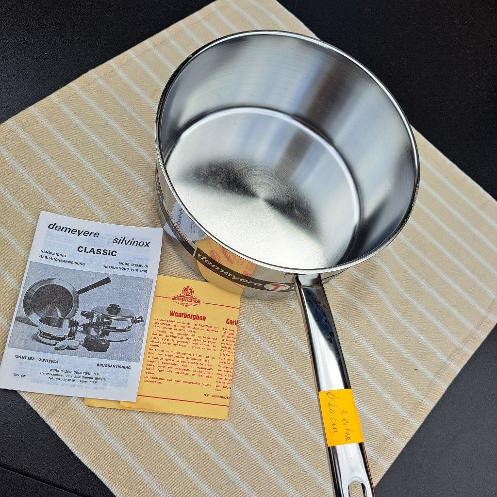 kookpot Steelpan Demeyere 20 cm  3 Liter, Ophalen, Inox, Demeyere, Nieuw