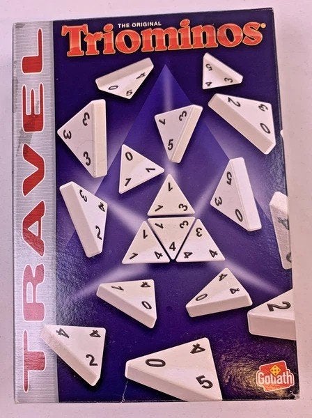 Jeu de voyage Goliath Triominos Travel Party Game complet, Hobby & Loisirs créatifs, Jeu de voyage, Goliath, 1 ou 2 joueurs, Comme neuf