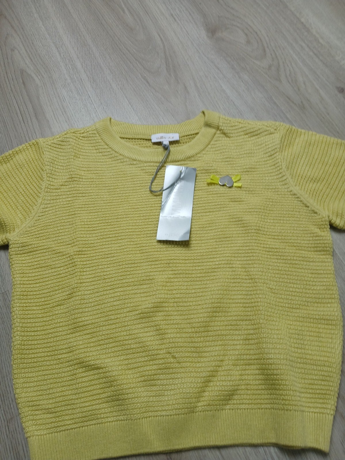 Geel JBC gebreid T-shirt (maat 134), Kinderen en Baby's, Kinderkleding | Maat 134, Ophalen, Meisje, Trui of Vest, Nieuw