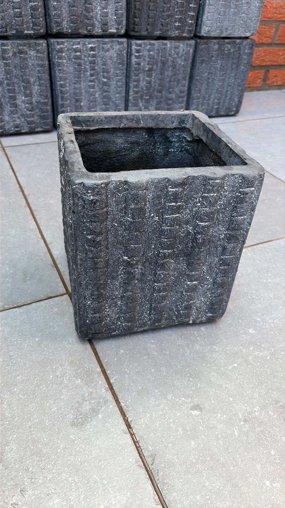 Lot de 10 vasques effet beton, Enlèvement, Comme neuf, Béton, Jardin