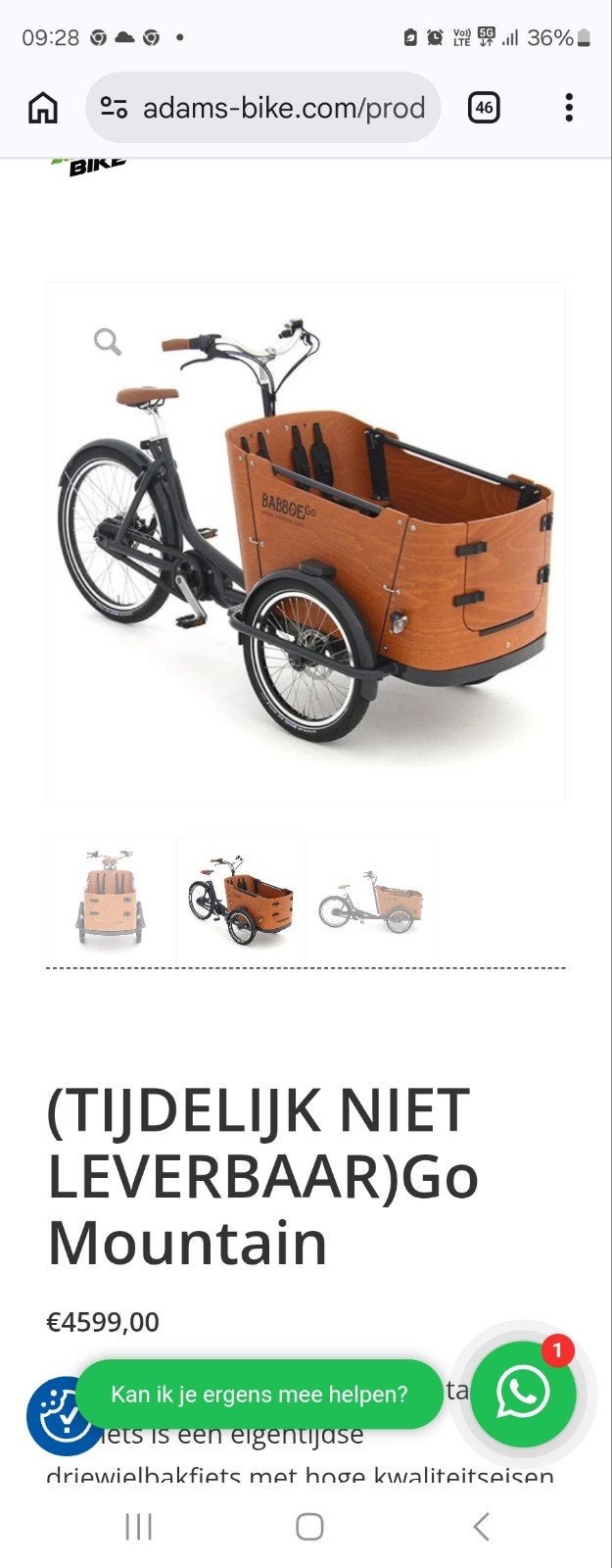 baboe go mountain te koop met scheur, Fietsen en Brommers, Ophalen