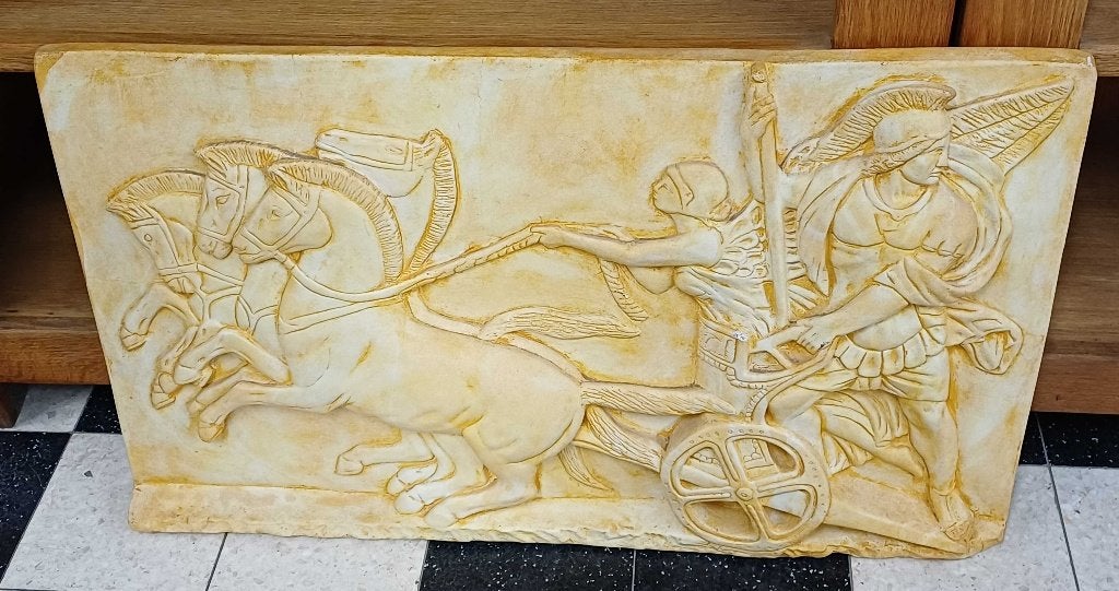Bas relief grecque au décor d'un quadrille, Autres styles, Décoration murale, 50 - 100 cm, Enlèvement
