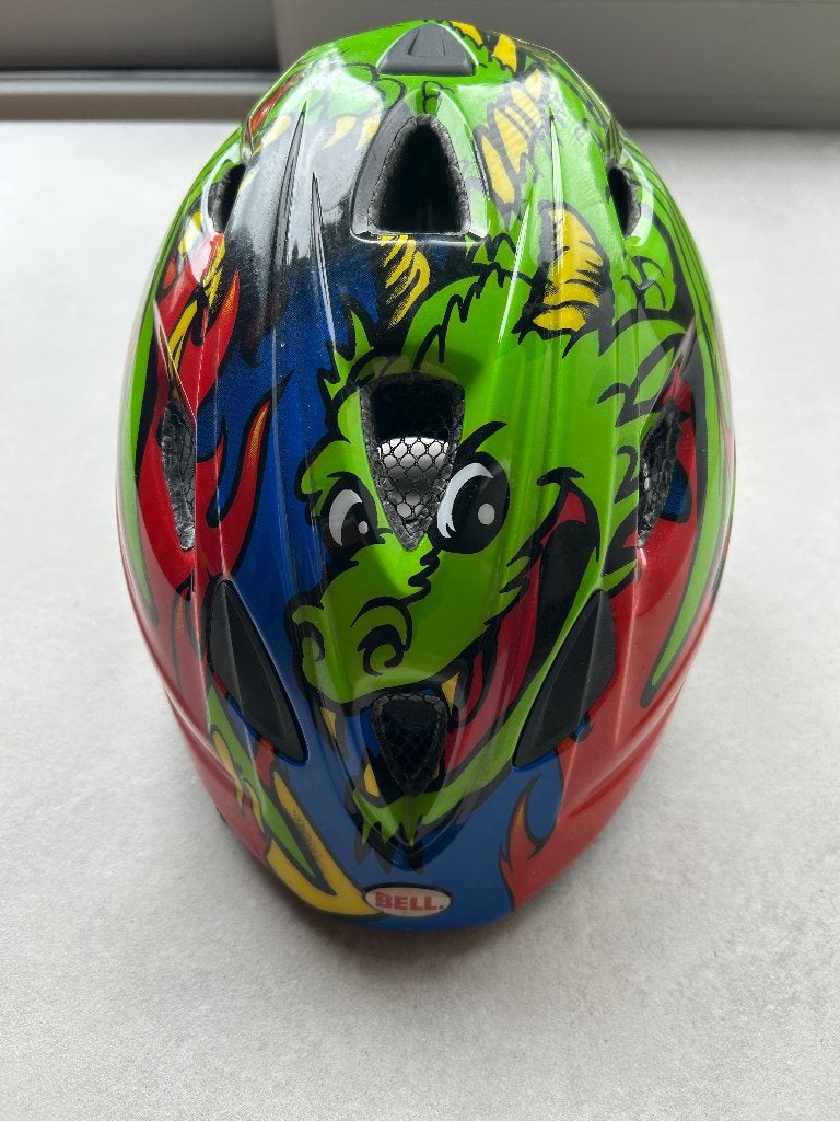 Casque de vélo pour enfant Bell avec motif de dragon, Garçon ou Fille, Utilisé, Bell, Enlèvement