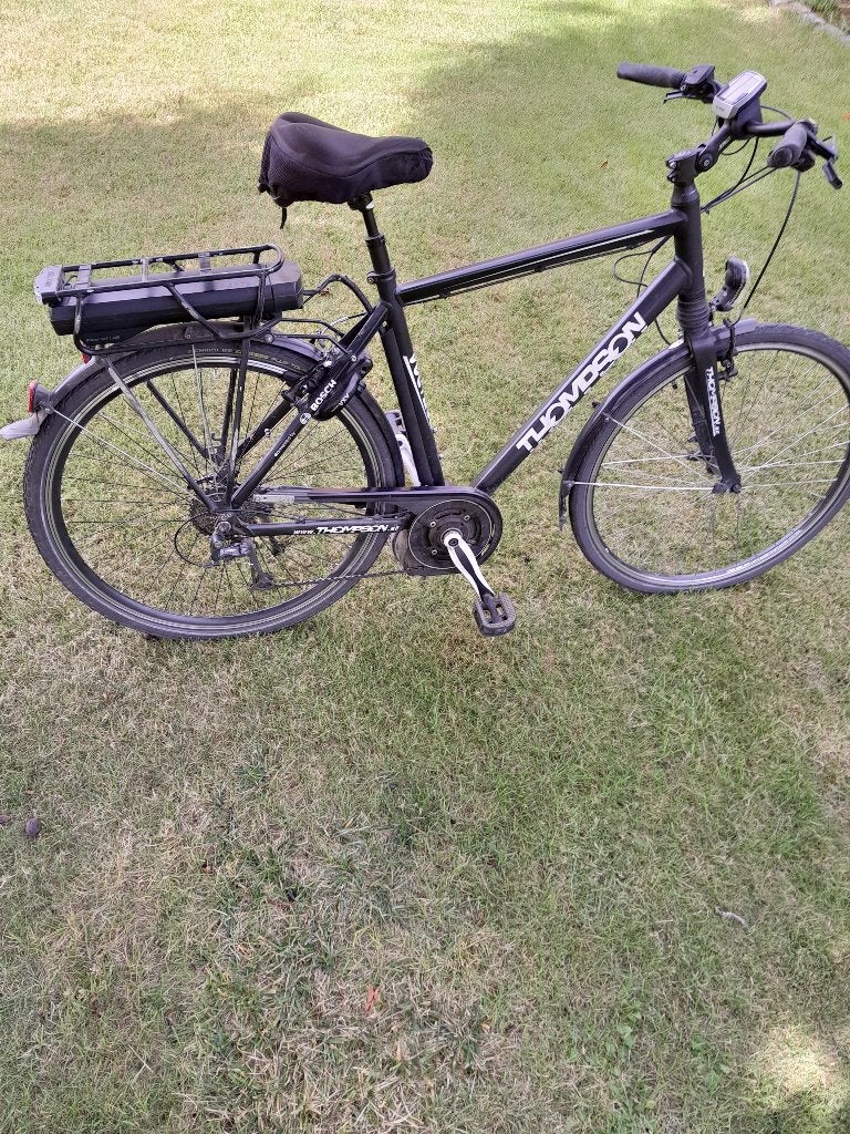 Elektrische herenfiets Thompson, Fietsen en Brommers, Gebruikt, 51 tot 55 cm, 50 km per accu of meer, Ophalen