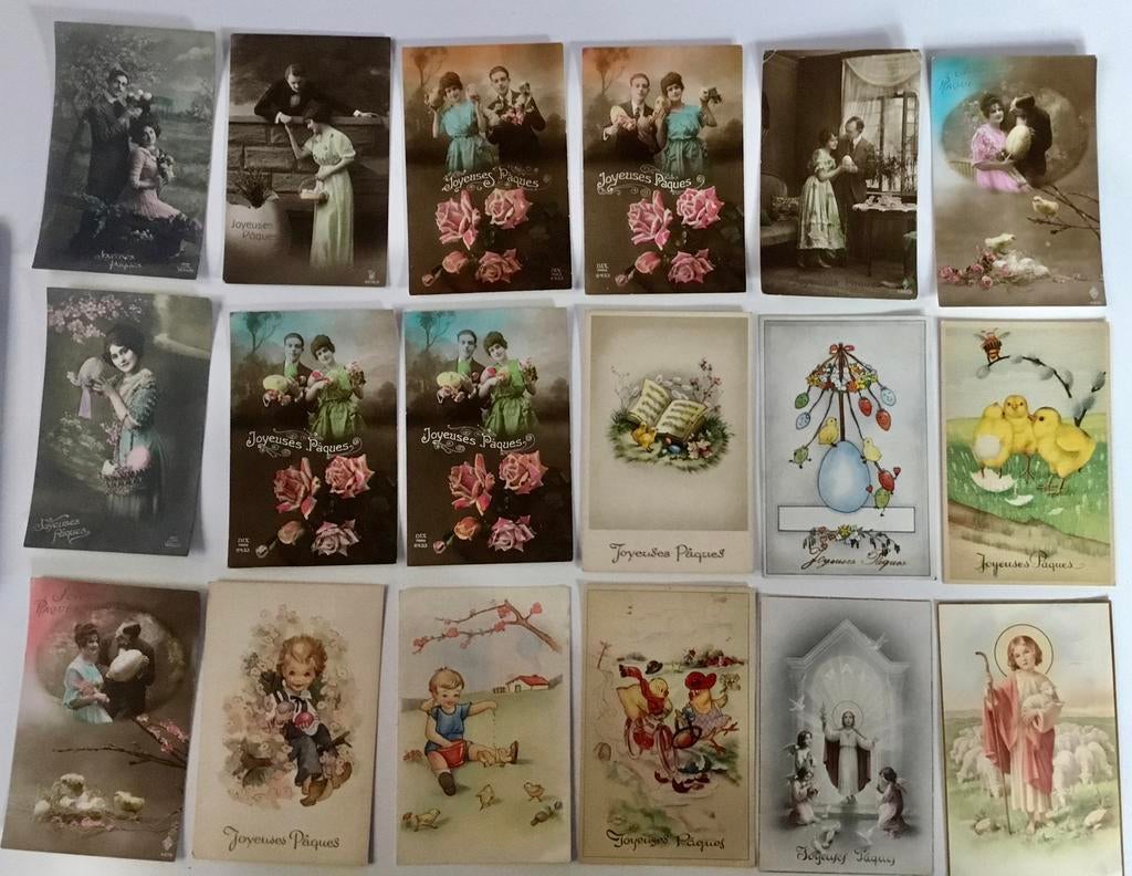 LOT DE 18 CARTES POSTALES THÈME PÃQUE, Enlèvement ou Envoi, (Jour de) Fête