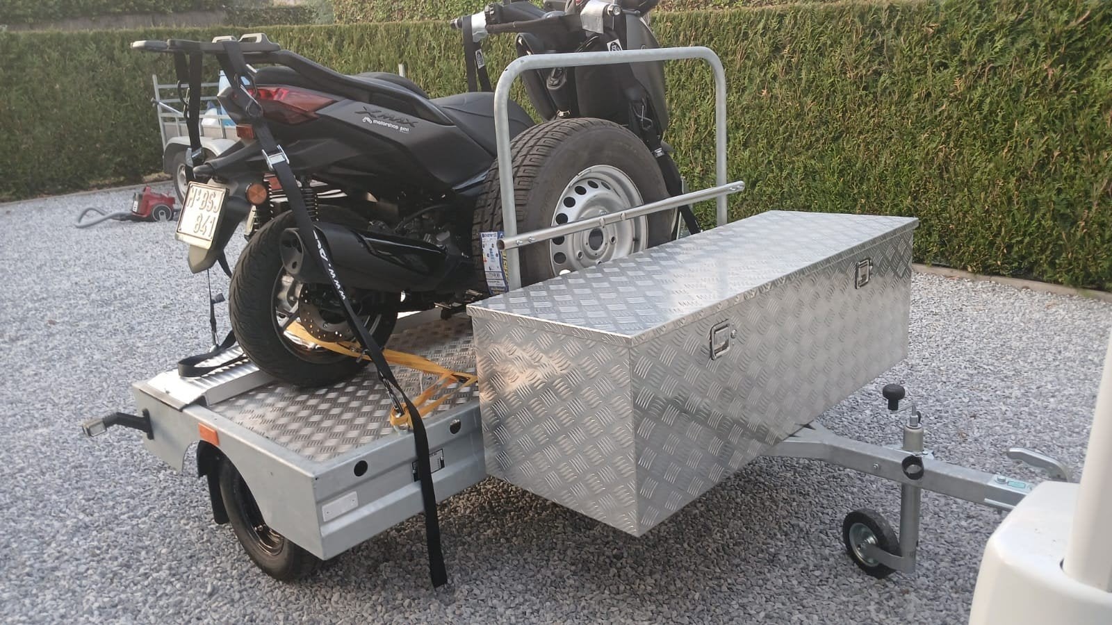 motortrailer met grote desselbak splinternieuw, Autos : Divers, Remorques, Neuf, Enlèvement