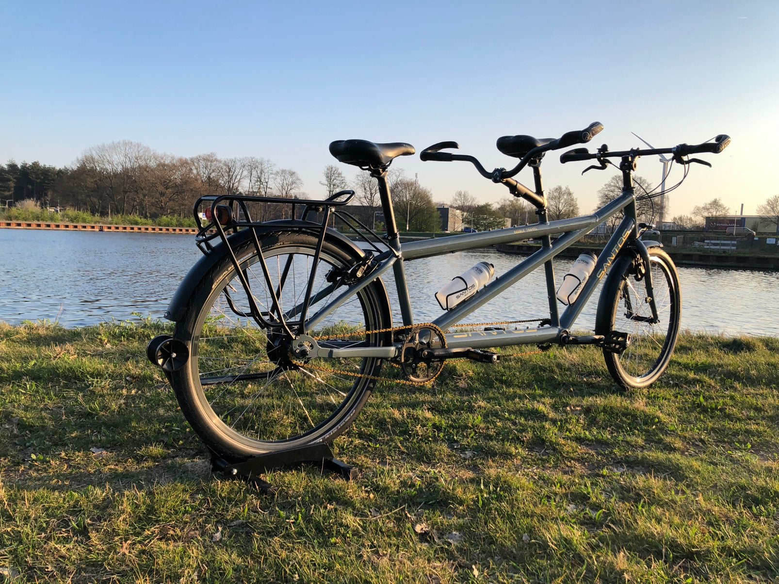 Santos Double Travel 2 tandem maat S M Rohloff Magura HS 33, 10 tot 15 versnellingen, Velgrem, Ophalen of Verzenden, Zo goed als nieuw
