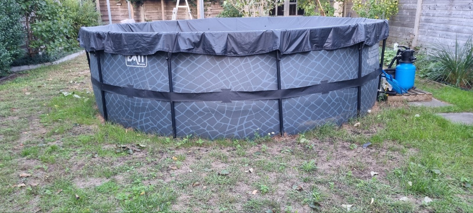 exit zwembad stone 4m20 inclusief pomp en trap, 300 cm ou plus, Rond, Enlèvement, Utilisé