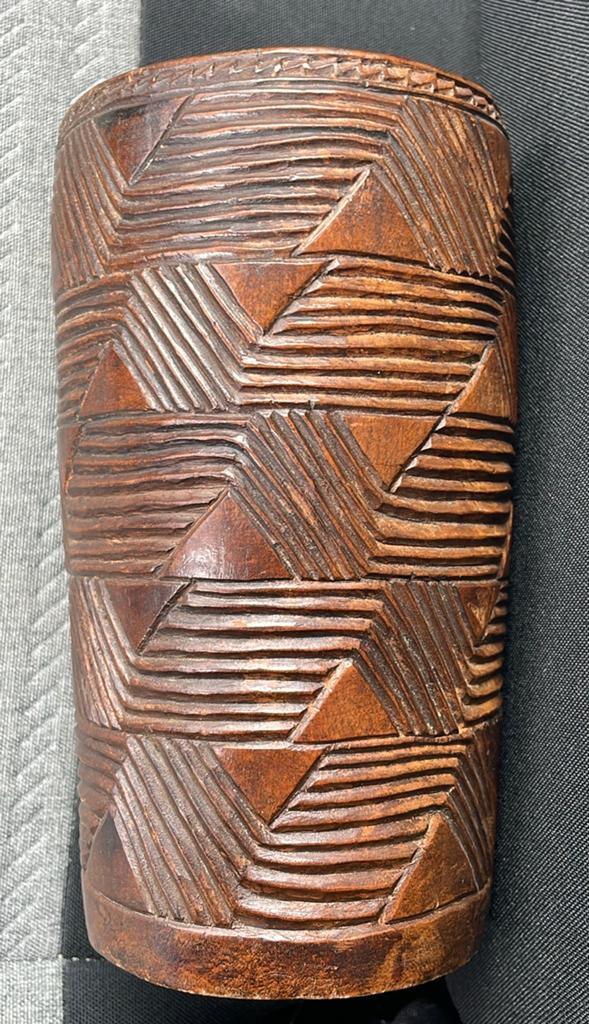 Kuba palmwijnbeker (Mbwoong Ntey)  (Bakuba) congo, Ophalen of Verzenden