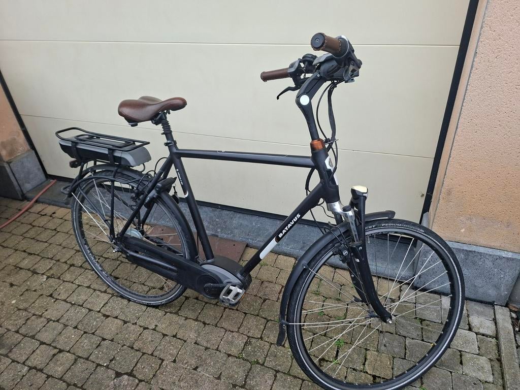 Elektrische fiets heren Batavus Milano E mat zwart, Fietsen en Brommers, Fietsen | Heren | Herenfietsen, Ophalen, Batavus, Versnellingen