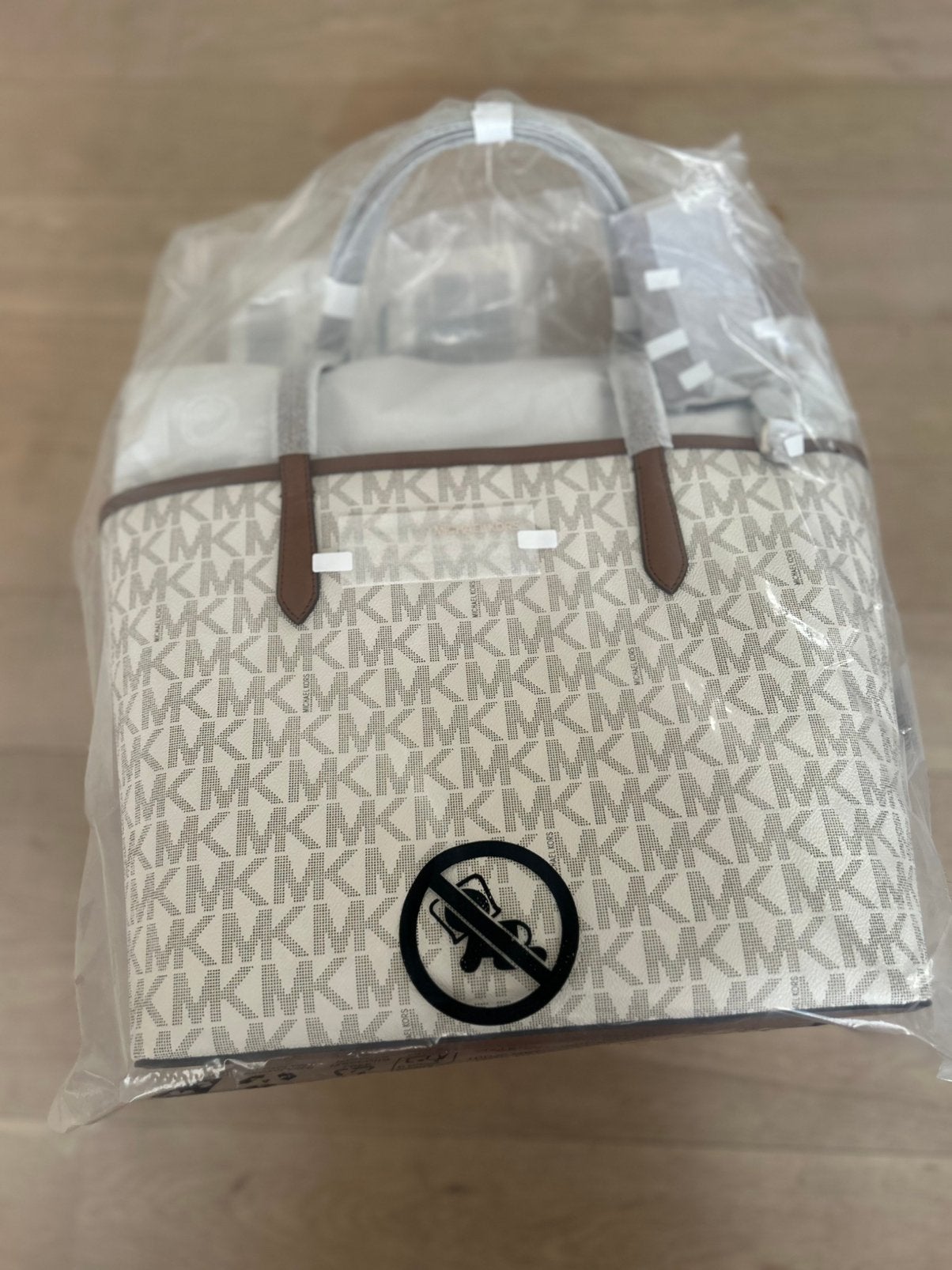 Micheal Kors Jet Set Large Signature Logo Tote Bag, Handtassen en Accessoires, Tassen | Damestassen, Ophalen, Zo goed als nieuw