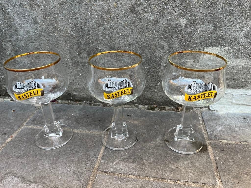 3 bierglazen Kasteelbier 33cl, Verzamelen, Ophalen of Verzenden