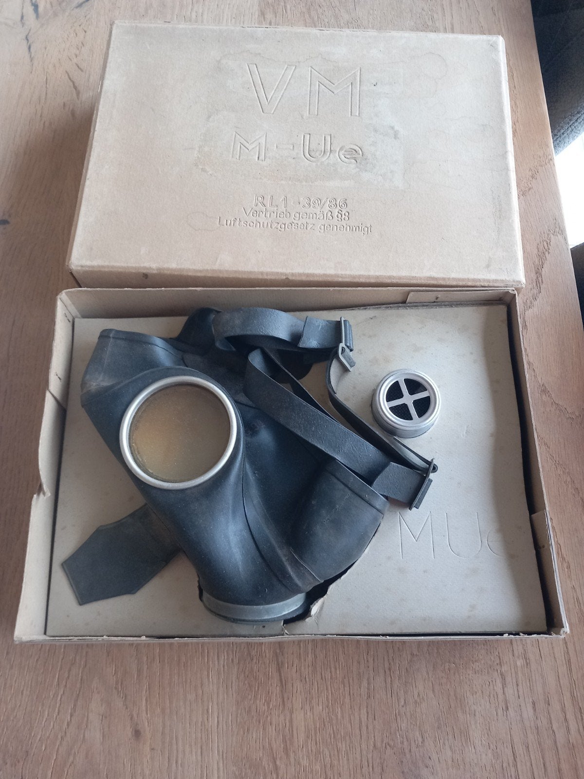 Masque à gaz populaire allemand WW2, original, Enlèvement ou Envoi