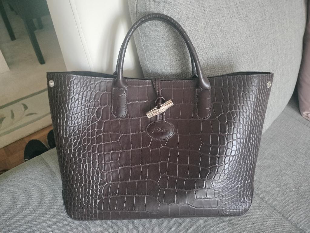 Sac en cuir neuf Longchamp, Enlèvement, Neuf, Brun, Sac à main