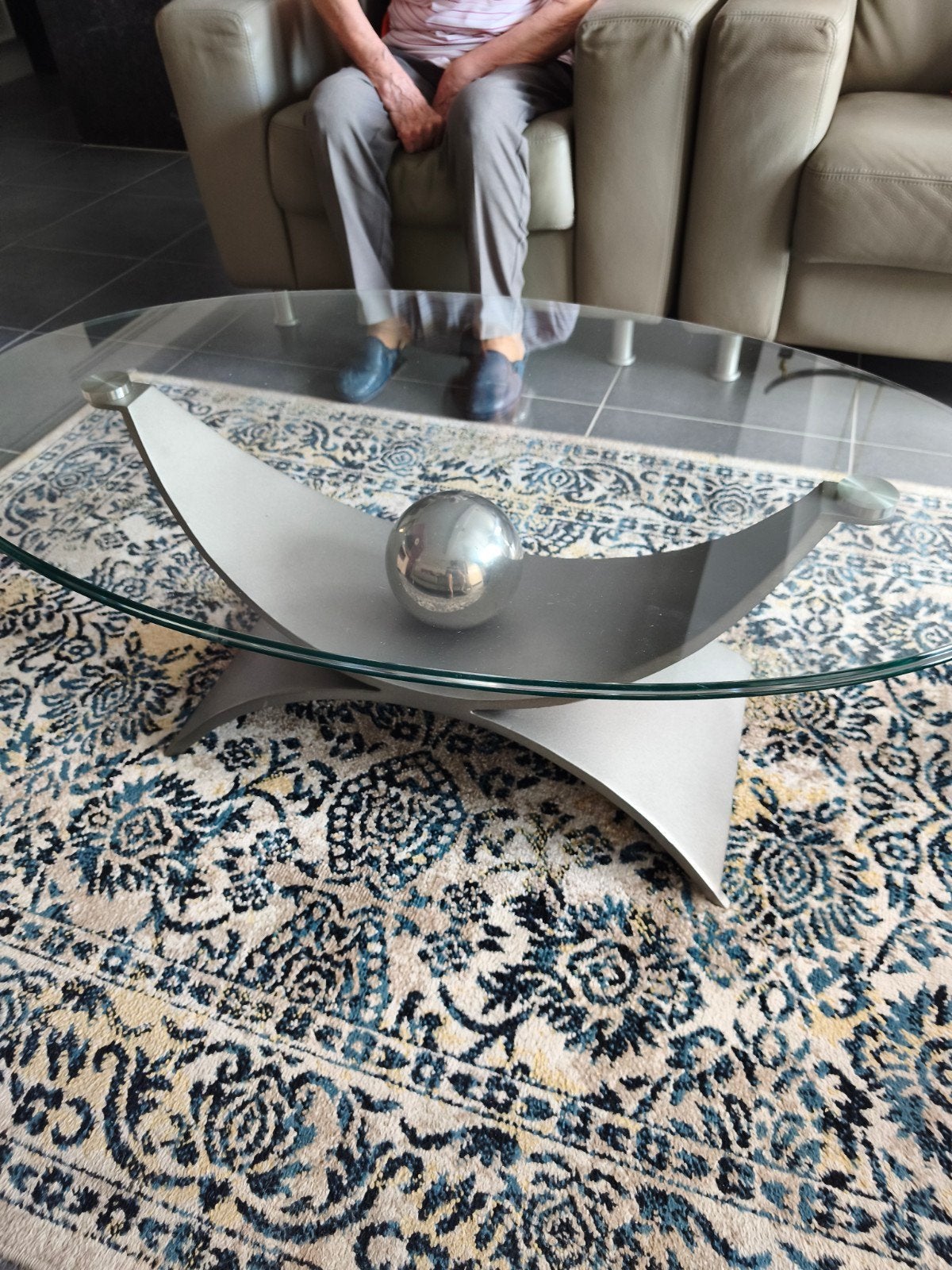 salontafel met glas, Ophalen, Glas