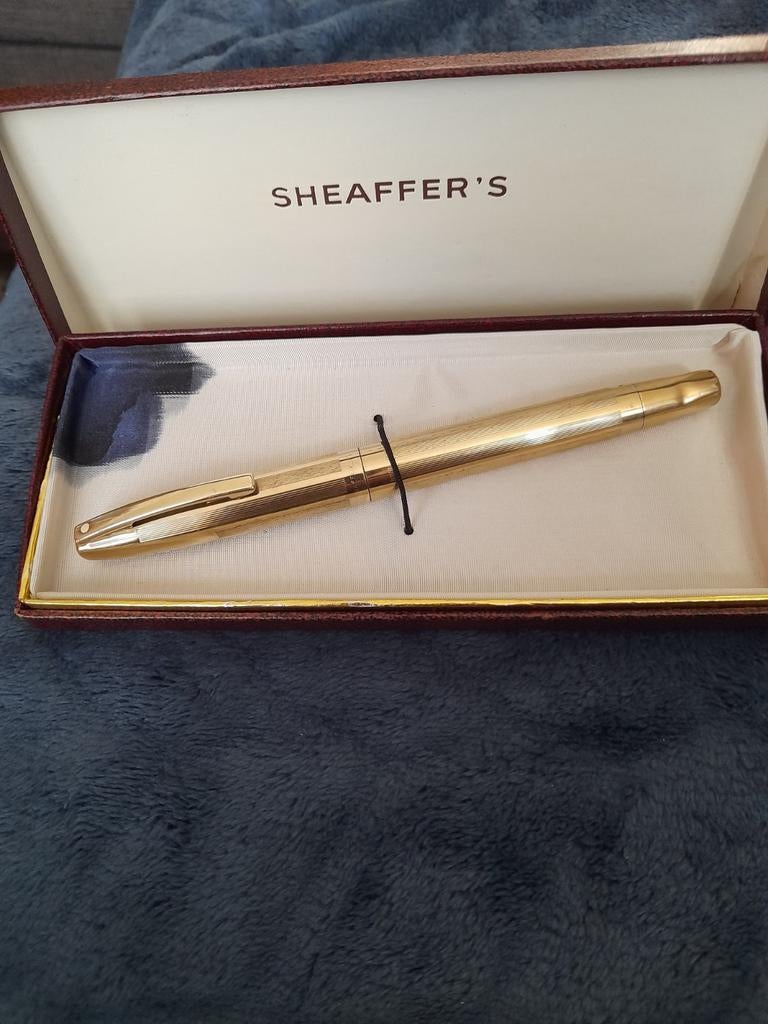 Prachtige vintage gouden vulpen van Sheaffer, Verzamelen, Ophalen of Verzenden, Vulpen, Sheaffer