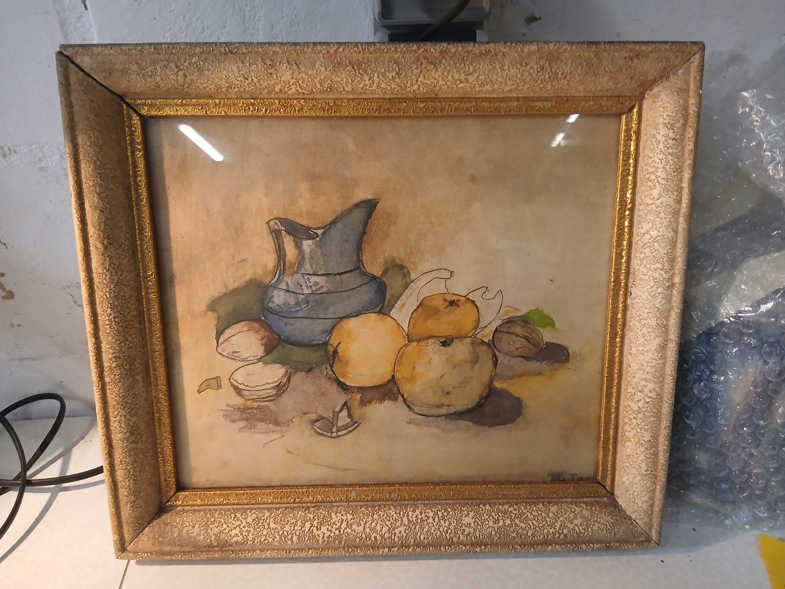 Schilderij stilleven gesigneerd M.Tanghe, Antiek en Kunst, Ophalen of Verzenden