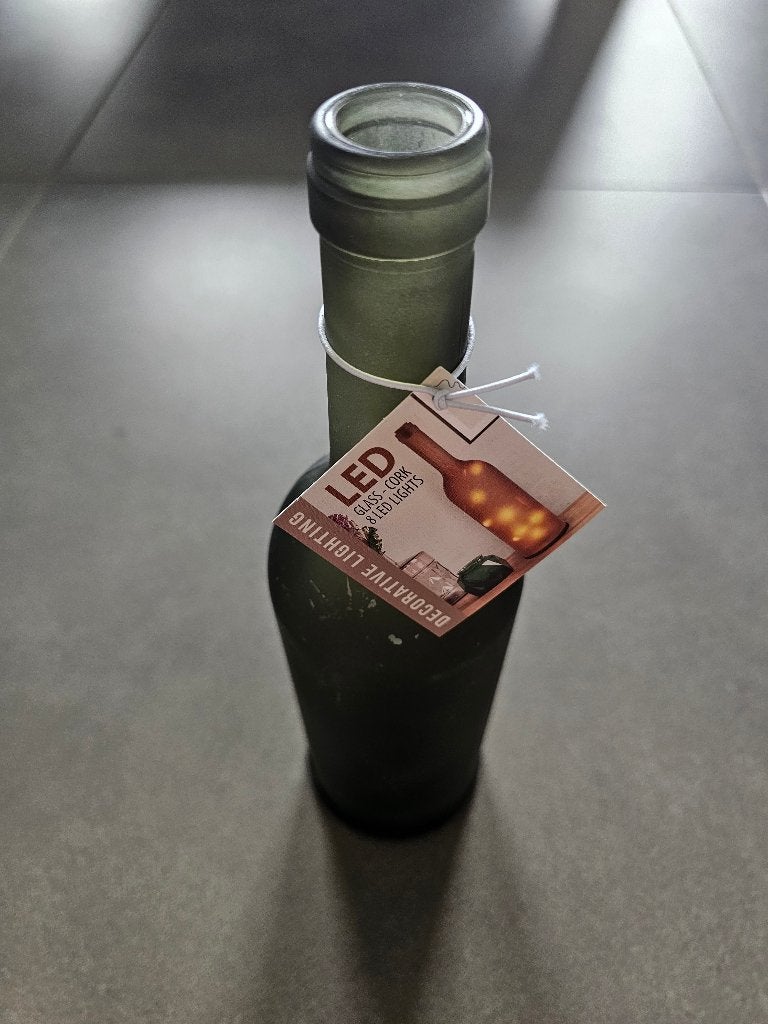 groene, decoratieve LED-fles, Huis en Inrichting, Woonaccessoires | Overige, Groen, Ophalen of Verzenden, Zo goed als nieuw, Modern