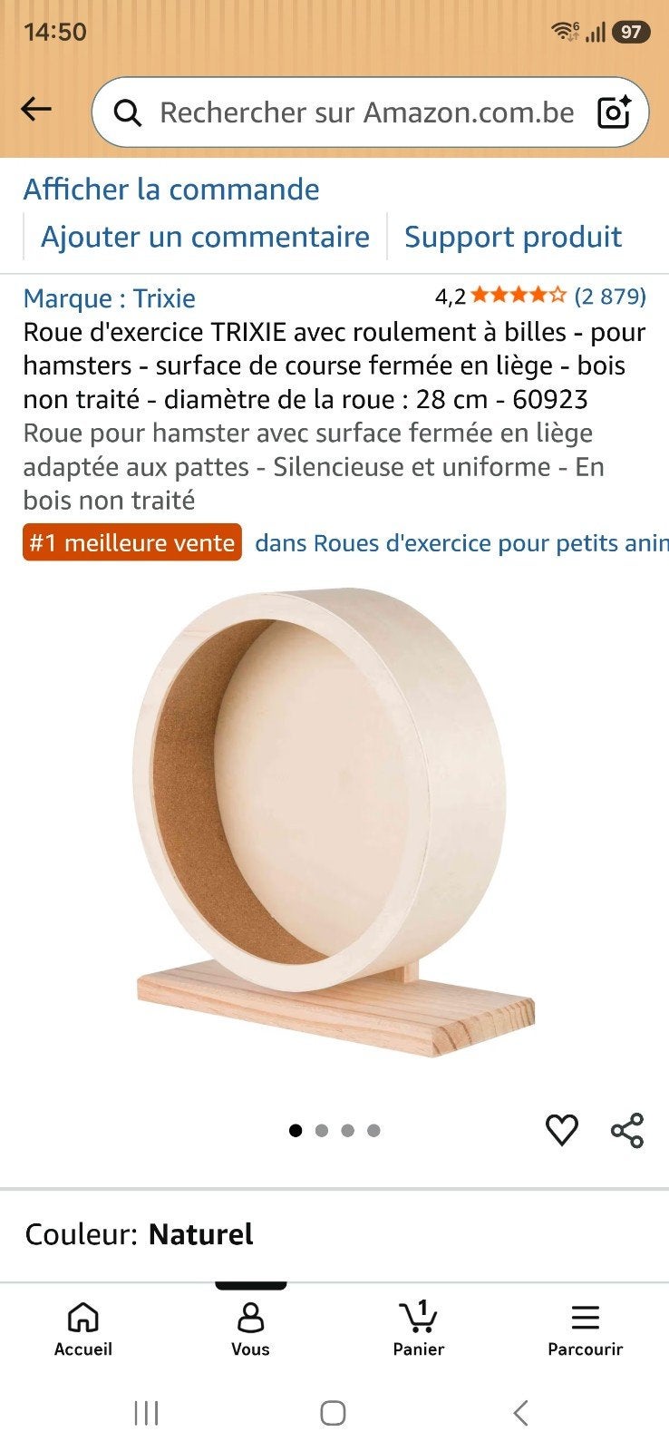 Roue hamster, Dieren en Toebehoren, Knaagdieren en Konijnen | Toebehoren, Ophalen, Nieuw, Loopwiel of Rad