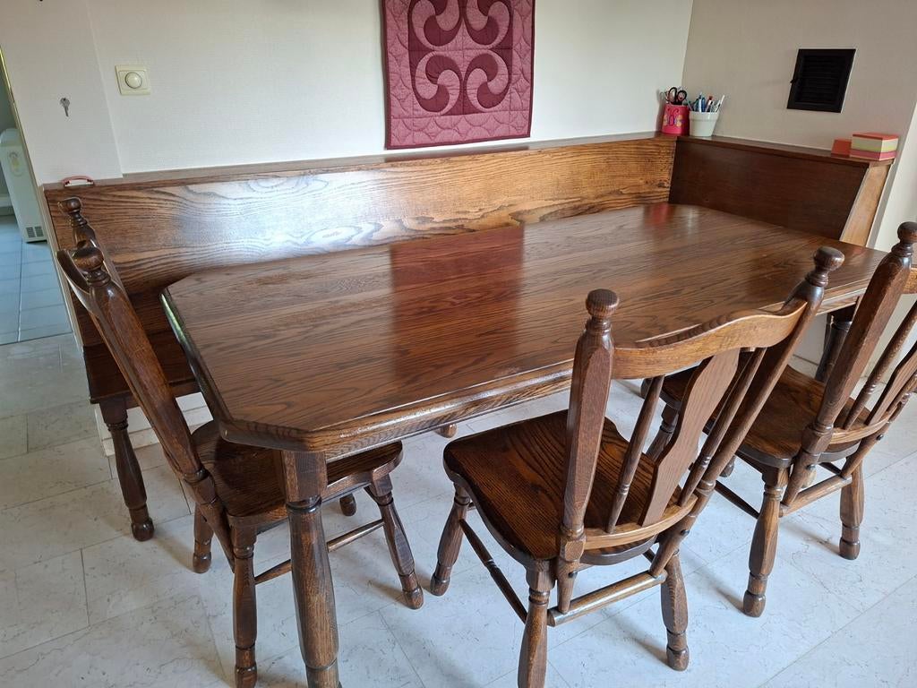 Eiken eettafel, Ophalen