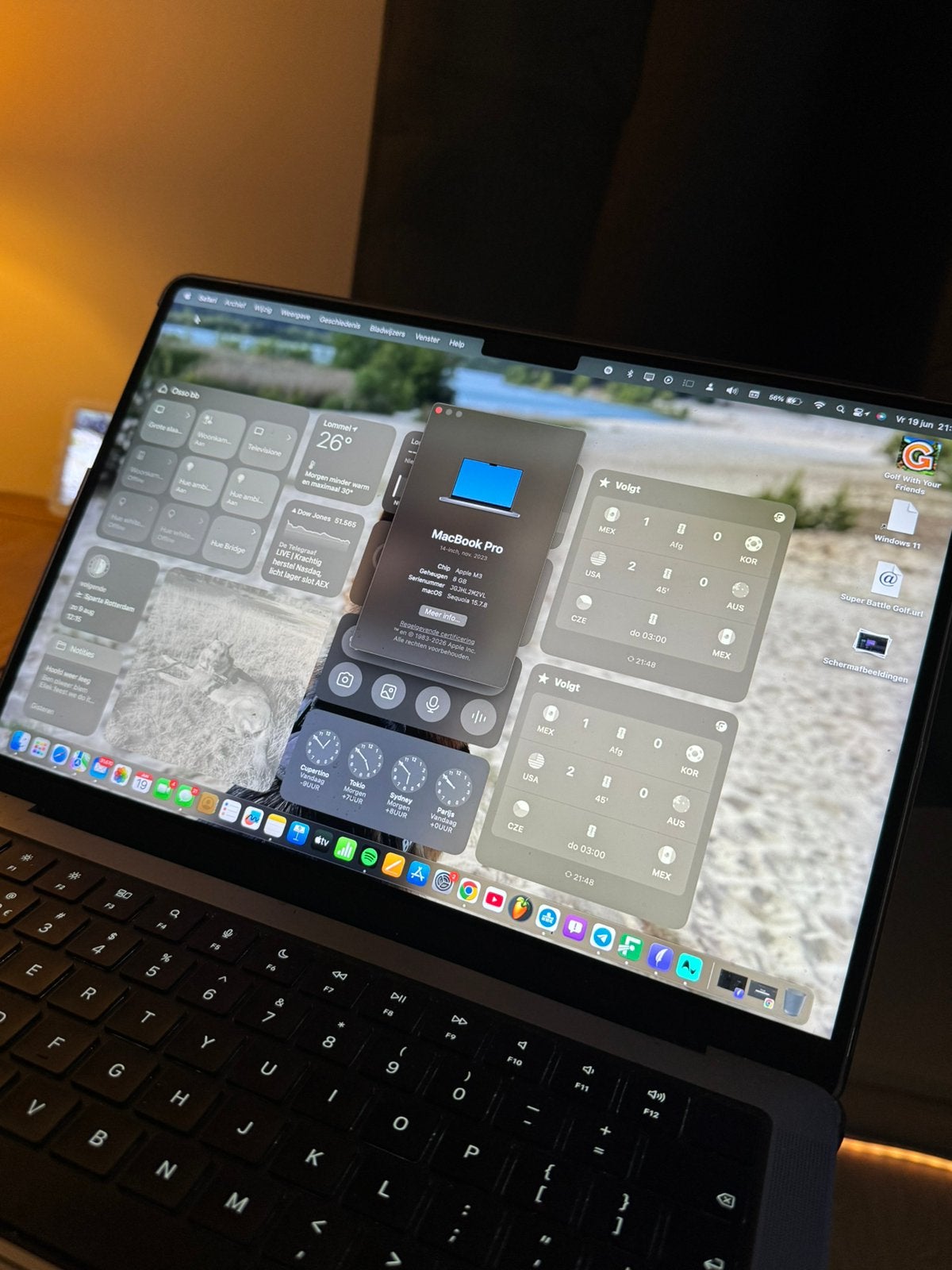 Apple MacBook Pro (M3, 2023), Ophalen, 8 GB, 14 inch, SSD