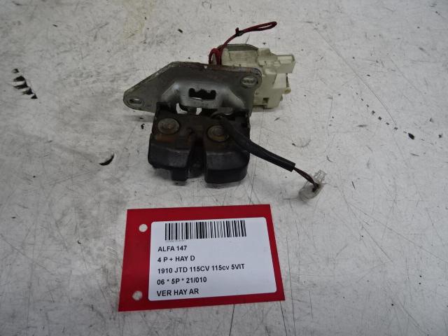 SERRURE COFFRE Alfa Romeo 147 (937) (01-2000/03-2010), Utilisé, Alfa Romeo, Haillon arrière