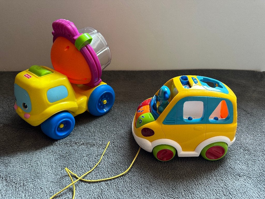 Fisher Price truck + Vtech trekwagen, Ophalen of Verzenden, Gebruikt