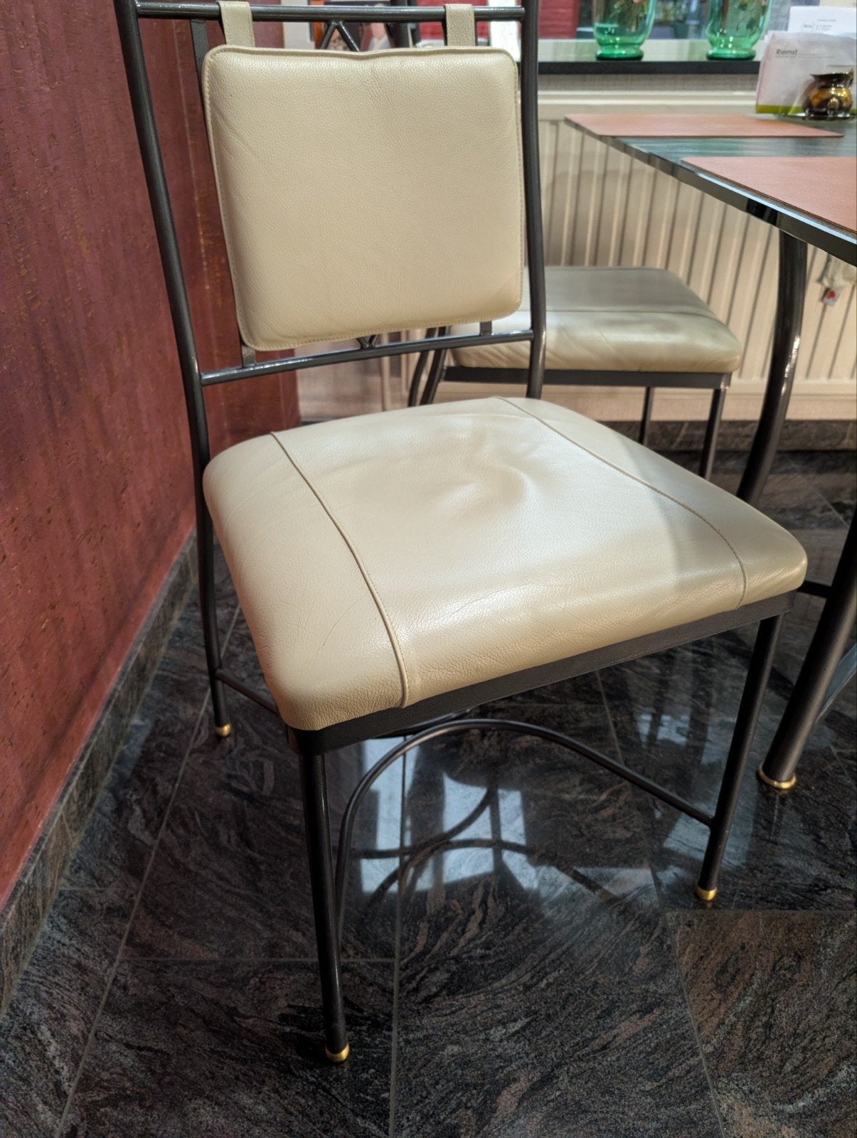 prachtige glazen tafel met stoelen, Huis en Inrichting, Ophalen