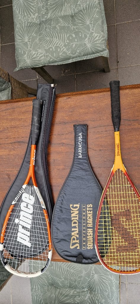 squash rackets, Sports & Fitness, Squash, Enlèvement, Comme neuf, Avec housse