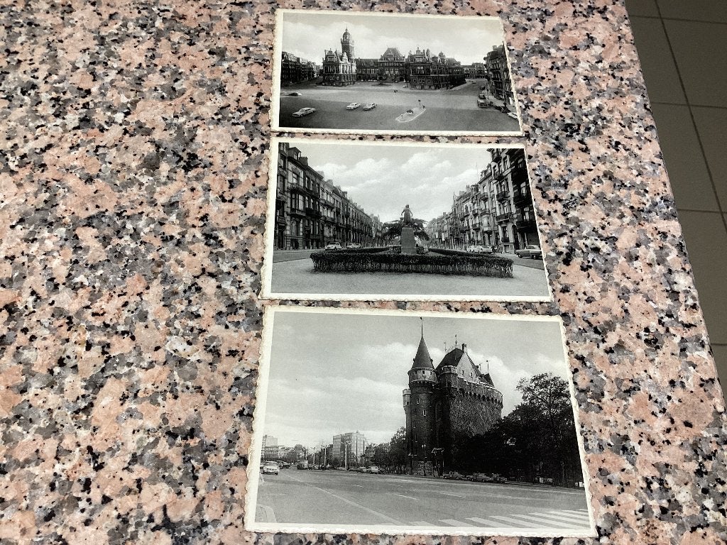 Lot 3 postkaarten jaren 60 ST GILLES BRUXELLES, Verzamelen, Ophalen of Verzenden, 1940 tot 1960, Ongelopen, Brussel (Gewest)