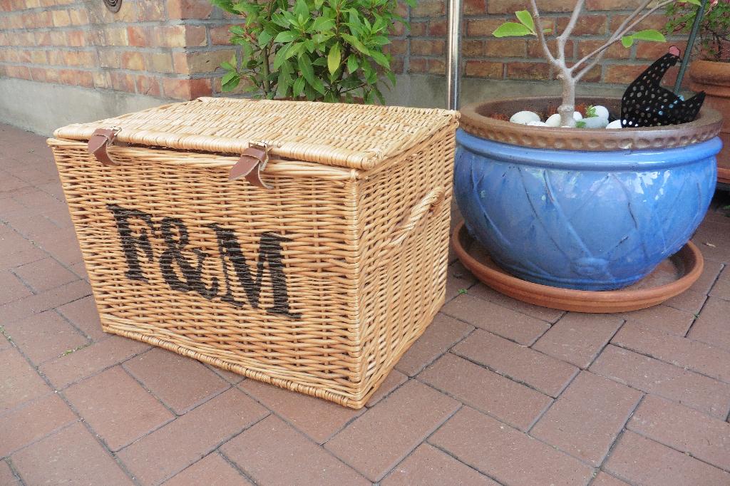 XXXL Fortnum & Mason rieten mand, Huis en Inrichting, Mand, Ophalen of Verzenden, Zo goed als nieuw, Riet