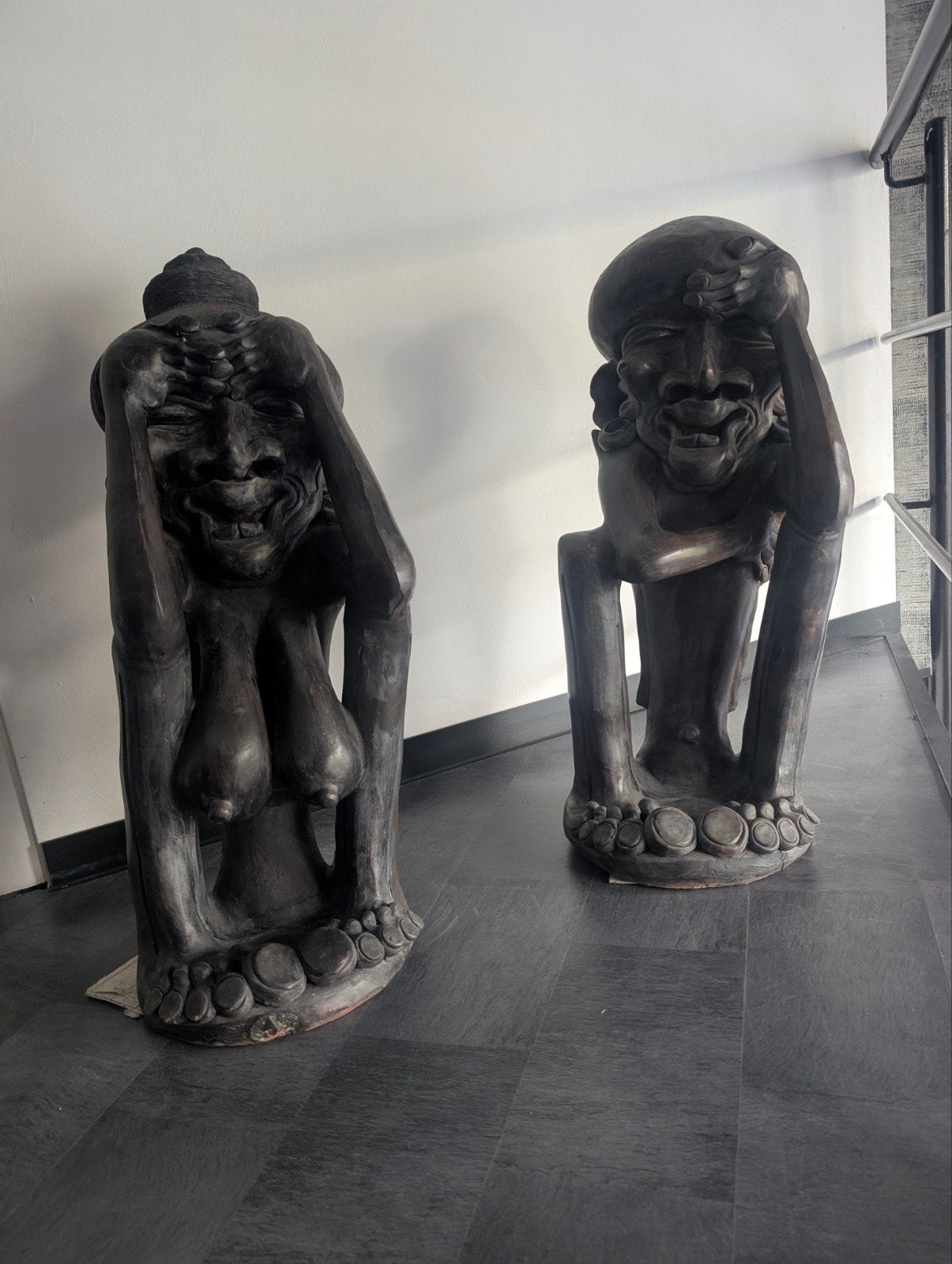Zeer zware terracotta tribial beelden uit Congo., Ophalen
